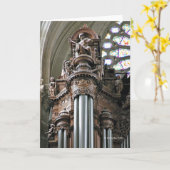 St Eustache organ greeting card Kaart (Gele Bloem)
