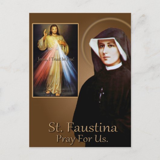 ST FAUSTINA BRIEFKAART (Voorkant)