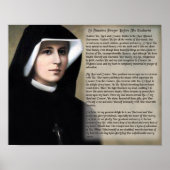 St. Faustina gebed voor de eucharist. Poster (Voorkant)