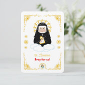 St. Faustina Heilige Kaart (Staand voorkant)