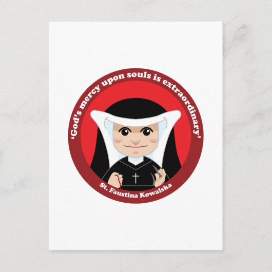 St. Faustina Kowalska Briefkaart (Voorkant)