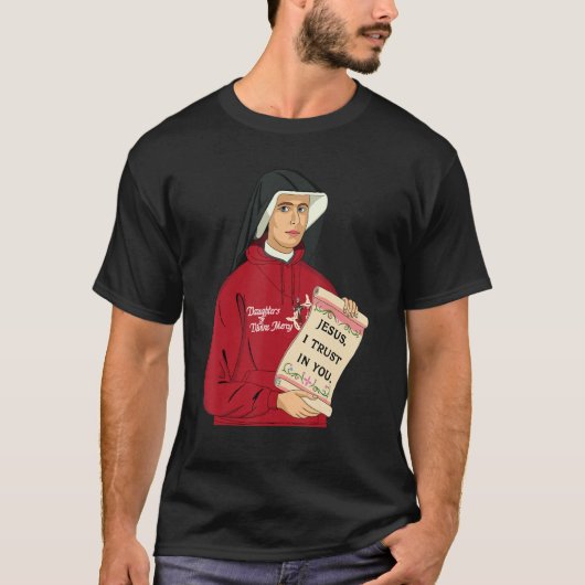 St Faustina Kowalska Great Love kathokatholieke pr T-shirt (Voorkant)