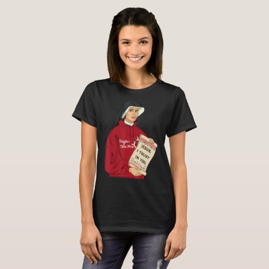 St Faustina Kowalska Great Love kathokatholieke pr T-shirt (Voorkant volledig)