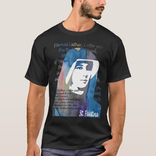 St Faustina Kowalska Great Love kathokatholieke pr T-shirt (Voorkant)