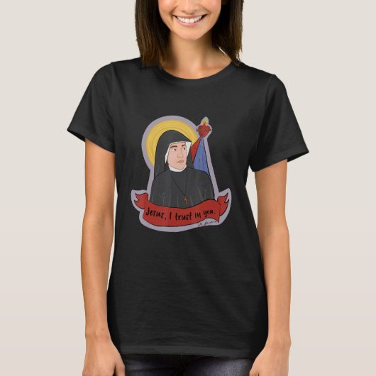 St Faustina Kowalska Great Love kathokatholieke pr T-shirt (Voorkant)