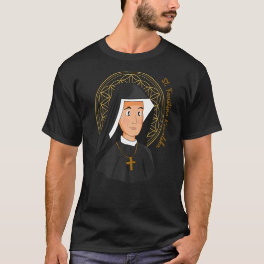 St Faustina Kowalska Great Love kathokatholieke pr T-shirt (Voorkant)