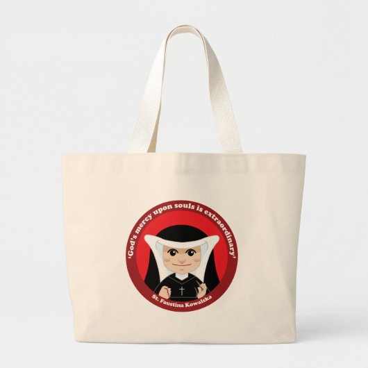 St. Faustina Kowalska Grote Tote Bag (Voorkant)