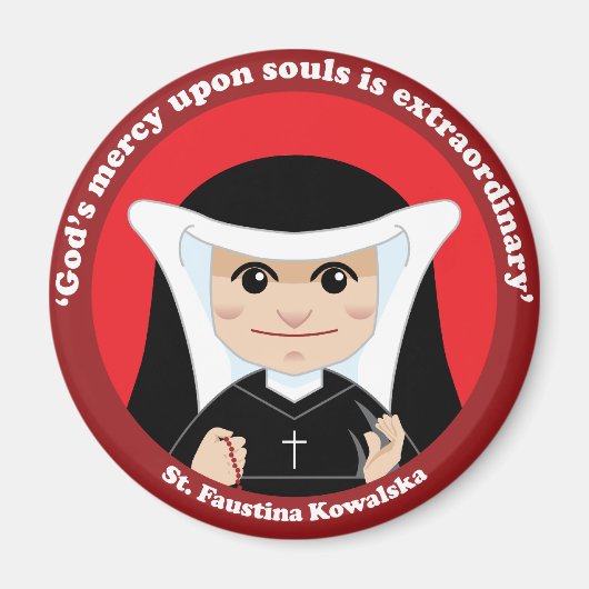 St. Faustina Kowalska Magneet (Voorkant)