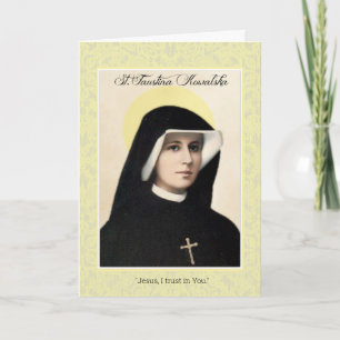 St. Faustina Kowalska of Divine Mercy Religious Kaart