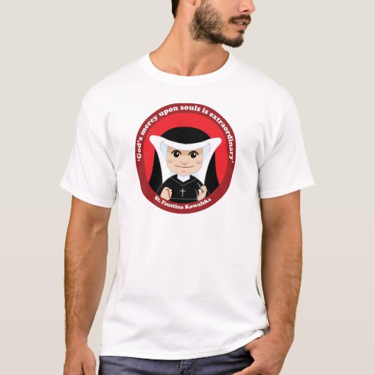 St. Faustina Kowalska T-shirt (Voorkant)