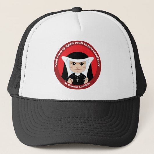 St. Faustina Kowalska Trucker Pet (Voorkant)