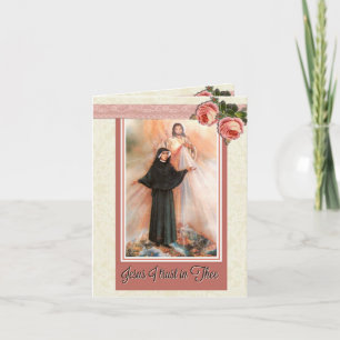 St. Faustina Note Card Kaart