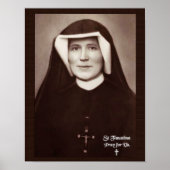 St. Faustina Pray voor ons Poster (Voorkant)