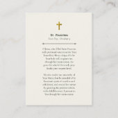 St. Faustina Roman Catholic Prayer Card Plaatskaartje (Achterkant)