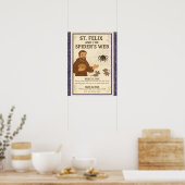 St. Felix Spinnenweb Katholiek Heilige Spel Teken Poster (Keuken)