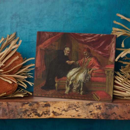 St. Filippo Neri Curing Pope Clemente VIII Fotoplaat (Zijkant)