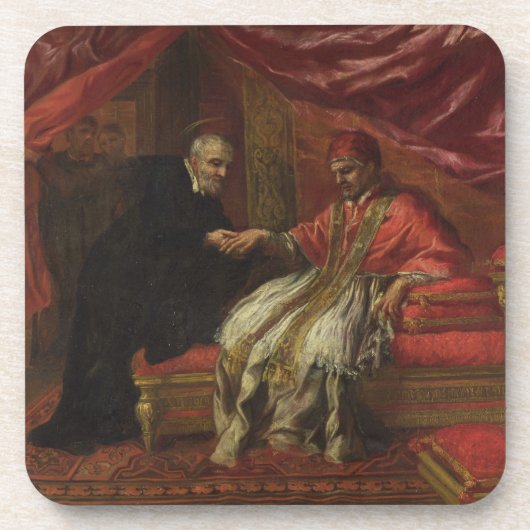 St. Filippo Neri Curing Pope Clemente VIII Onderzetter (Voorkant)