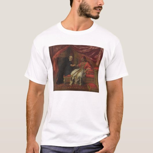 St. Filippo Neri Curing Pope Clemente VIII T-shirt (Voorkant)