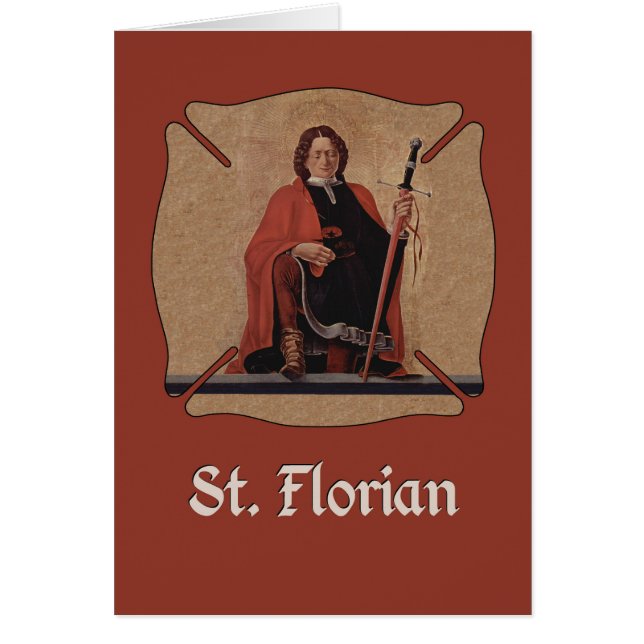 St. Florian beschermt ons, katholiek Saint (Voorkant)