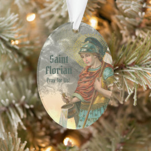 St. Florian met Bucket (beide; M 019) Acryl Ornament