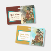 St. Florian met Bucket (beide; M 019) Badge (Voor- en achterkant)