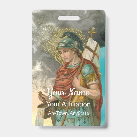 St. Florian met Bucket (beide; M 019) Badge (Voorzijde)