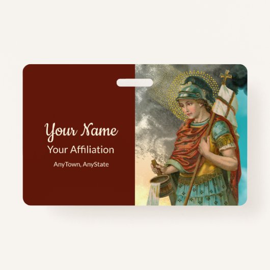 St. Florian met Bucket (beide; M 019) Badge (Voorkant)