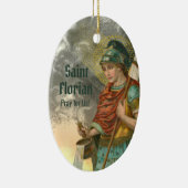St. Florian met Bucket (beide; M 019) Keramisch Ornament (Rechts)