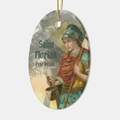 St. Florian met Bucket (beide; M 019) Keramisch Ornament (Links)