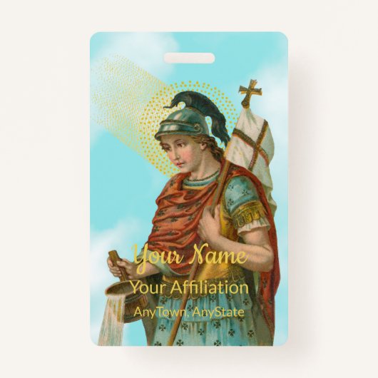 St. Florian met Bucket (Clear Skies; M 019) Badge (Voorkant)