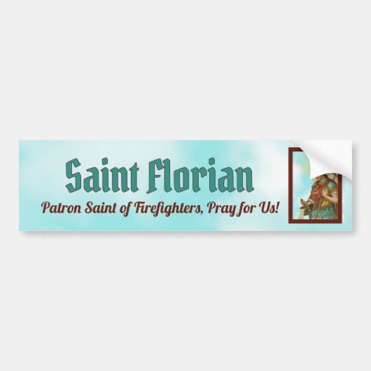 St. Florian met Bucket (Clear Skies; M 019) Bumpersticker (Voorkant)