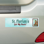 St. Florian met Bucket (Clear Skies; M 019) Bumpersticker (Op auto)