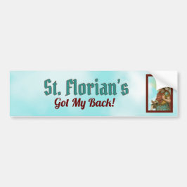 St. Florian met Bucket (Clear Skies; M 019) Bumpersticker