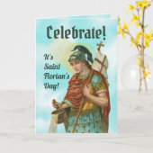 St. Florian met Bucket (Clear Skies; M 019) Kaart (Gele Bloem)