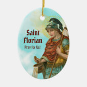 St. Florian met Bucket (Clear Skies; M 019) Keramisch Ornament (Voorkant)