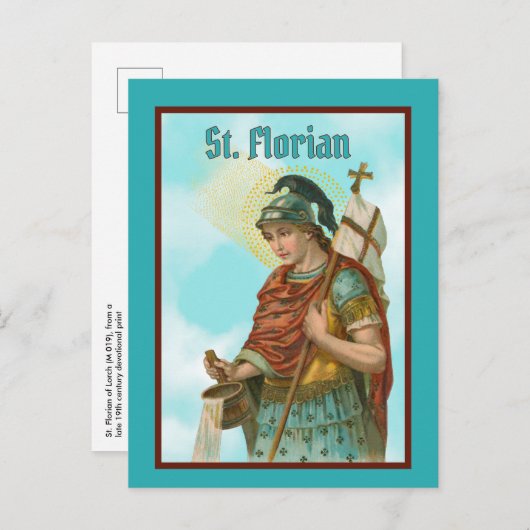 St. Florian met Bucket (Clear Skies; M 019) Postc Briefkaart (Voorkant / Achterkant)