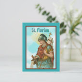 St. Florian met Bucket (Clear Skies; M 019) Postc Briefkaart (Staand voorkant)