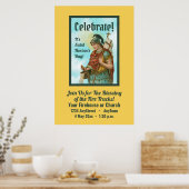 St. Florian met Bucket (Clear Skies; M 019) Poster (Keuken)