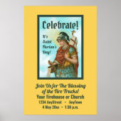 St. Florian met Bucket (Clear Skies; M 019) Poster (Voorkant)