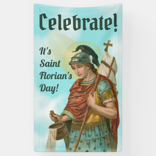 St. Florian met Bucket (Clear Skies; M 019) Spandoek (Verticaal)