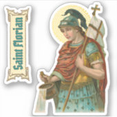 St. Florian met Bucket (M 019) Sticker (Voorkant)