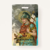 St. Florian met Bucket (Rook; M 019) Badge (Achterkant)