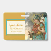 St. Florian met Bucket (Rook; M 019) Badge (Achterkant)