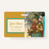 St. Florian met Bucket (Rook; M 019) Badge (Achterkant)