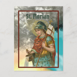 St. Florian met Bucket (Rook; M 019) Briefkaart