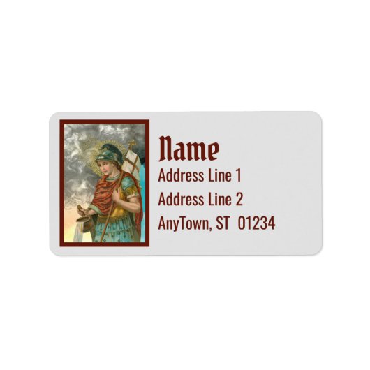 St. Florian met Bucket (Rook; M 019) Etiket (Voorkant)