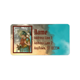 St. Florian met Bucket (Rook; M 019) Etiket