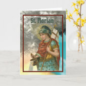 St. Florian met Bucket (Rook; M 019) Kaart (Gele Bloem)