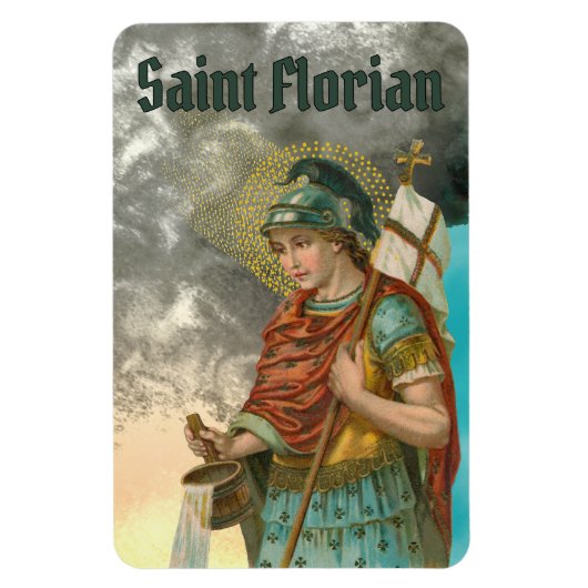 St. Florian met Bucket (Rook; M 019) Magneet (Verticaal)