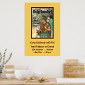 St. Florian met Bucket (Rook; M 019) Poster (Keuken)